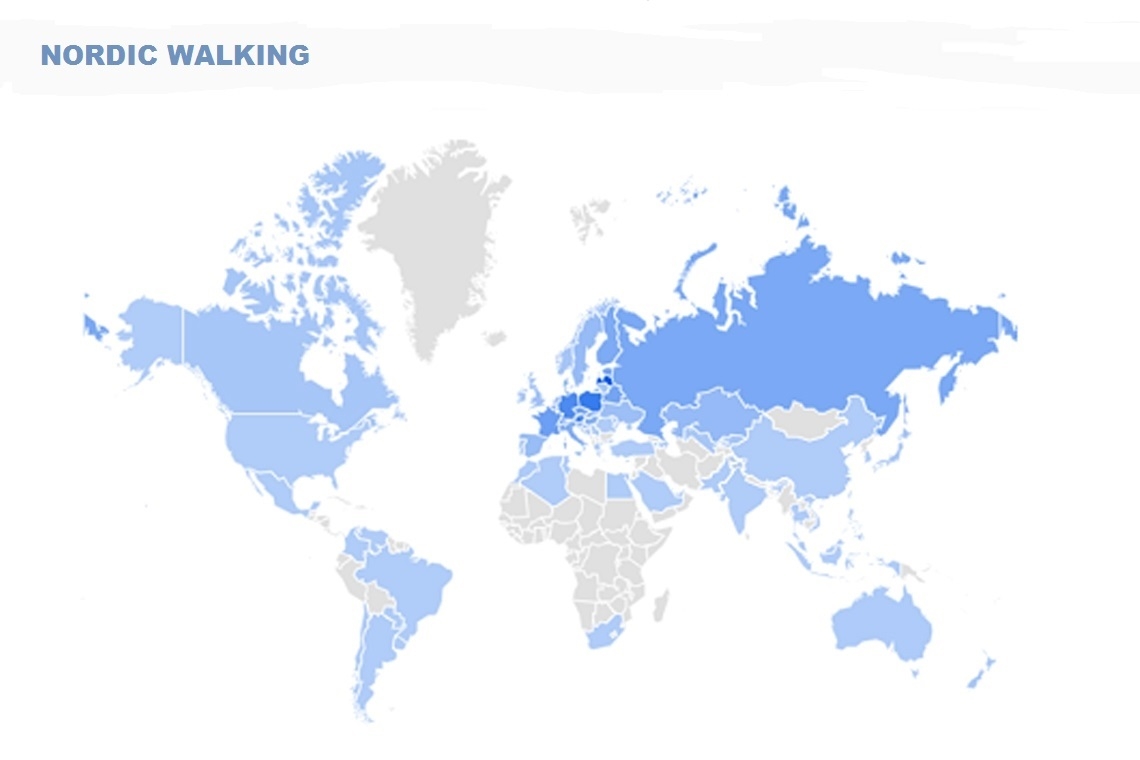 Viete, ako vyzerá mapa Nordic Walking sveta na internete?